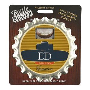 Ed Bottle Buster Bottle Opener Fridge Magnet Coaster Pre-Personalized